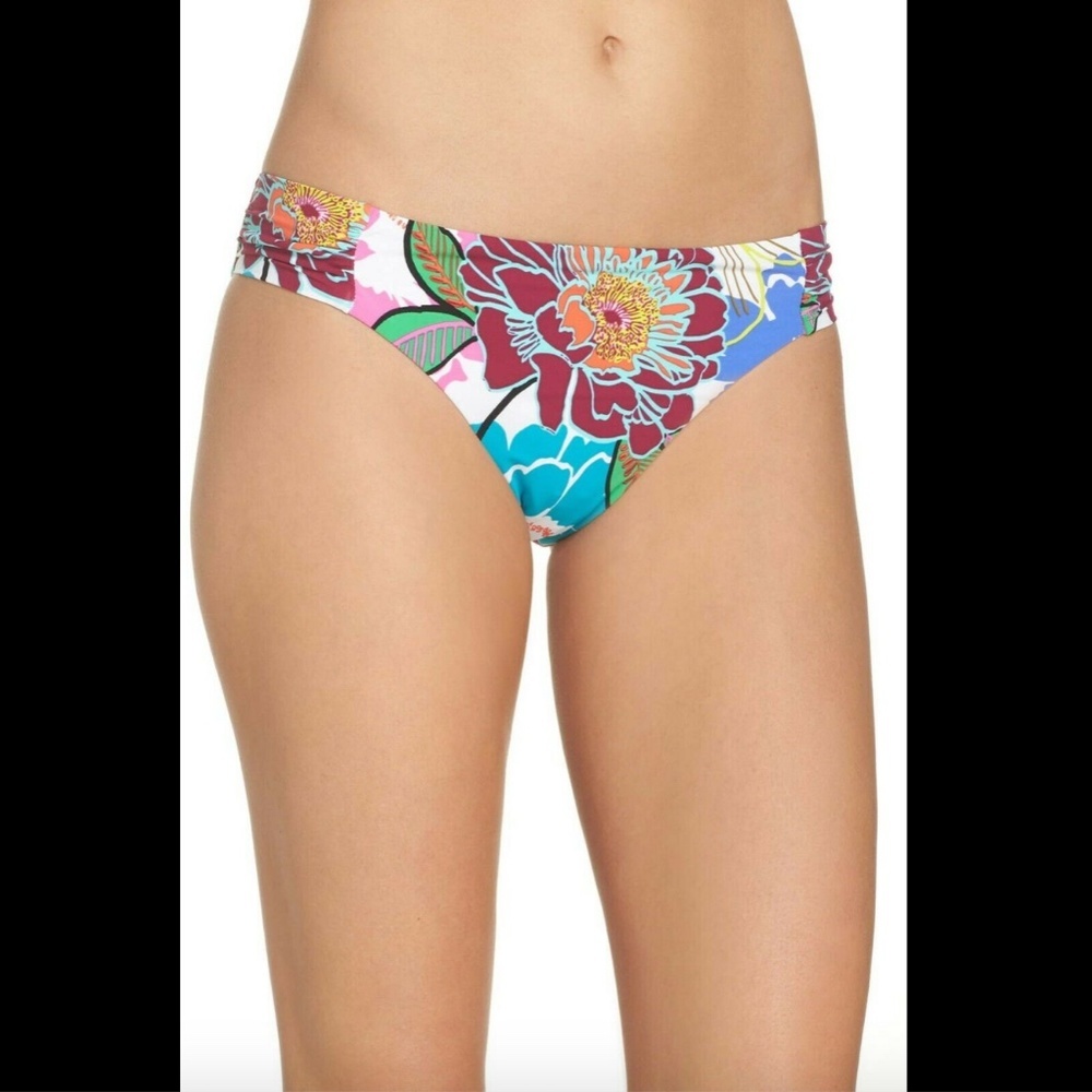 NEW $76 Trina Turk Shirred Hipster Bikini Bottoms‎ [SZ 12 ]